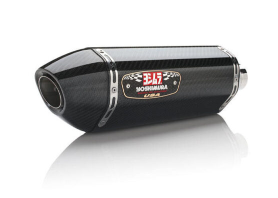 Yoshimura R77 Carbon Fiber Dual Slip-On Exhaust Black Fits 14-16 Ninja 1000