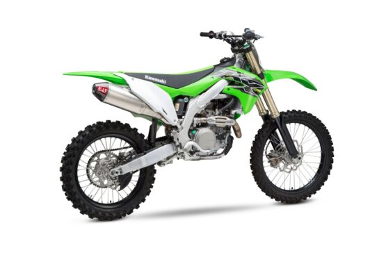 Yoshimura RS4 Aluminum Slip-On Exhaust Silver Fits 19-22 Kawasaki KX450/KX450X - Image 2